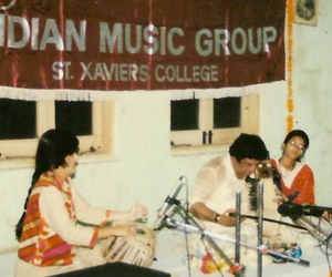 Accompanying Ustad Sultan Khan at St. Xavier’s College, Mumbai
