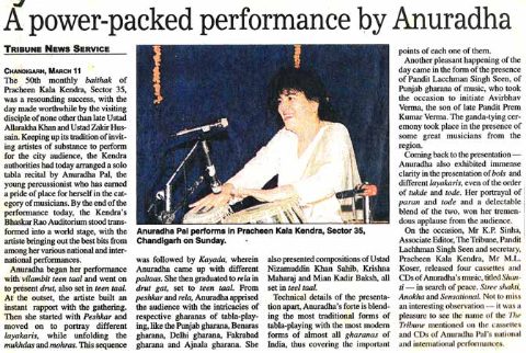 A Power-Packed Performance – concert review of Pandita Anuradha Pal