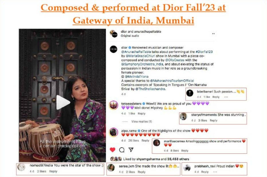Dior Fall ’23 at Gateway of India — composition and performance by Anuradha Pal