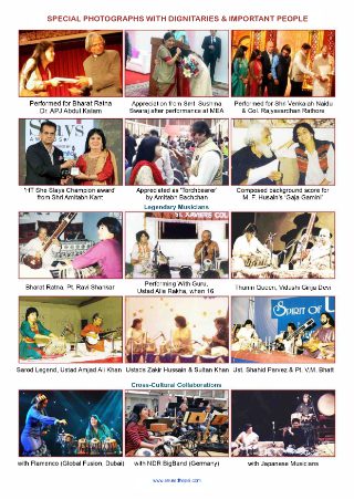 With dignitaries and top musicians; awards & performances