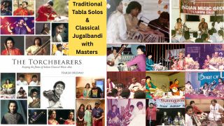 Anuradha Pal performing traditional Indian classical Tabla solo